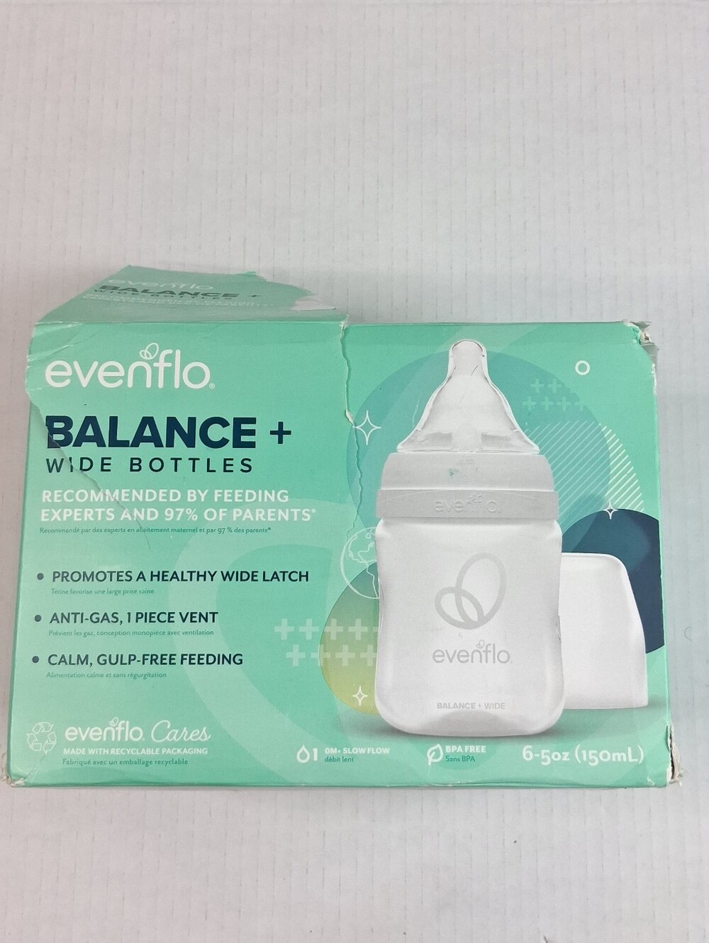 Evenflo Balance + Wide Set of 6 5oz. Bottles